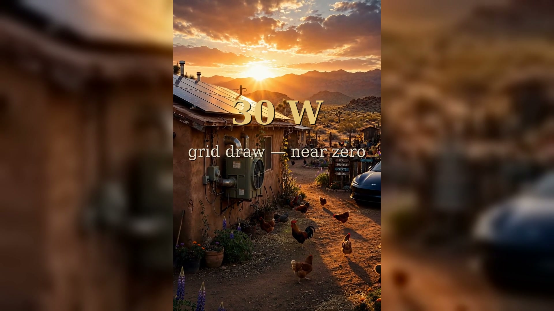Golden hour at Ark Unit 1 — the grid barely noticed