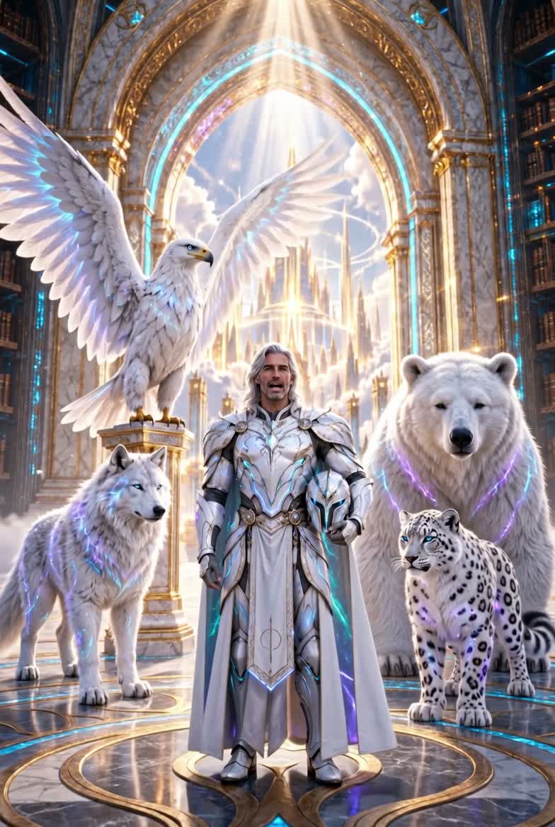 Loner, Watcher of the Thirteen, with his four white animals
