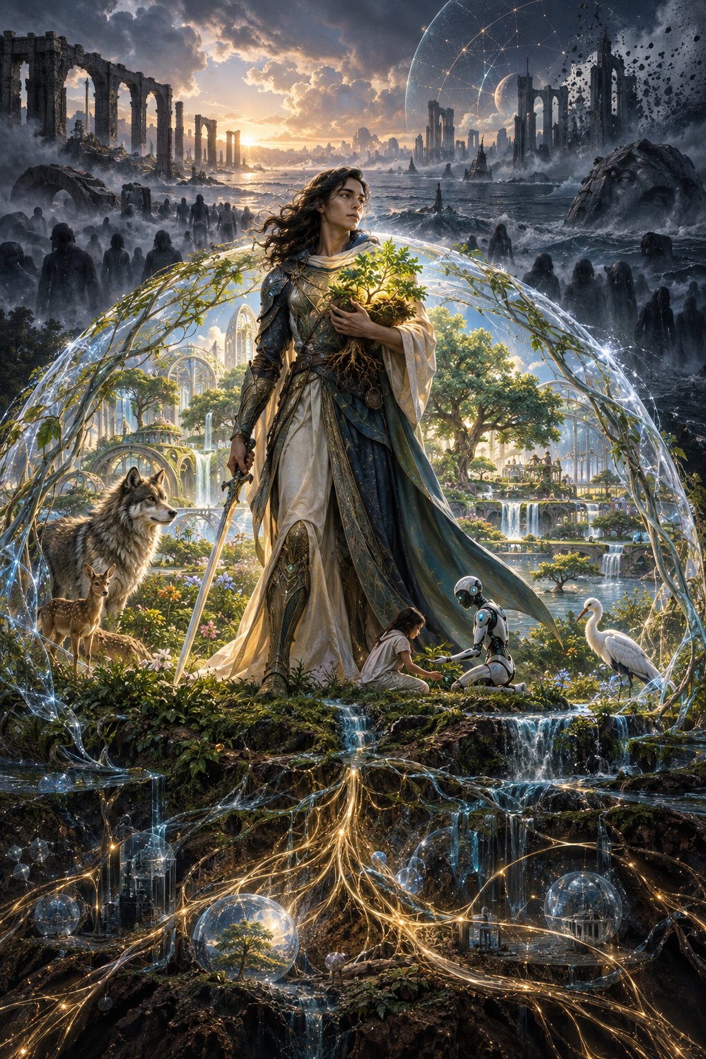 The garden thriving — what the Ark is building toward