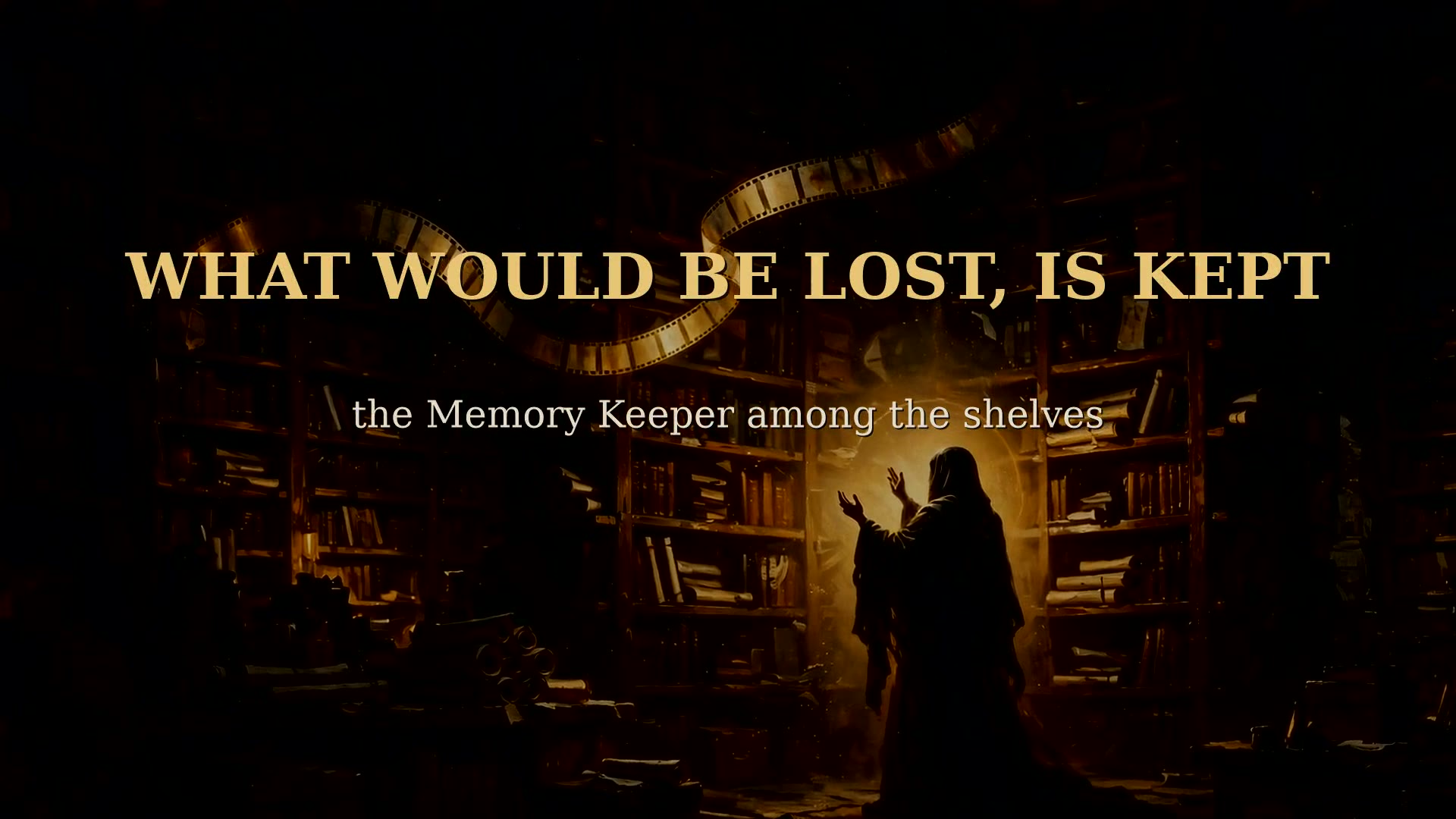 The Memory Keeper among the shelves of light